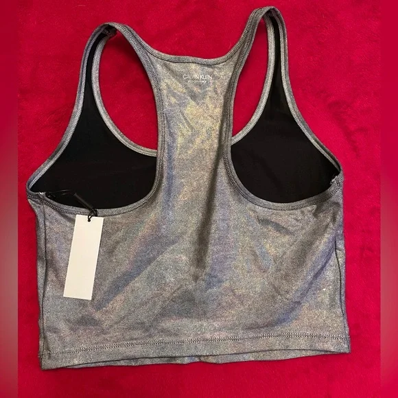 Calvin Klein Performance Razor Back Cropped Tank - Picture 3 of 3